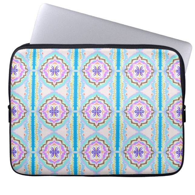 Funda Para Portátil Sueño Pastel Boho Geométrico Calidoscopio (Frente)