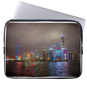 Funda Para Portátil Sueños Eléctricos - Línea Futurista de Shanghai, A