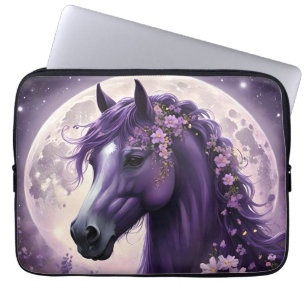 Funda Para Portátil "Sueños florecientes: el caballo morado de la fant