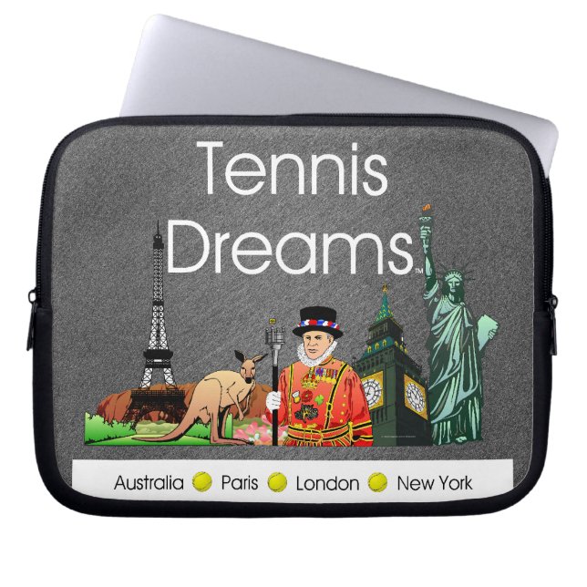 Funda Para Portátil Sueños SUPERIORES del tenis (Frente)