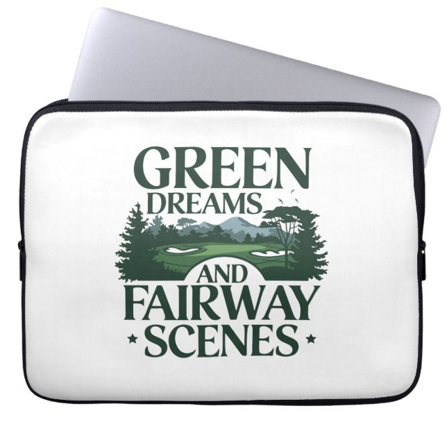 Funda Para Portátil Sueños verdes, moda del golf (Frente)