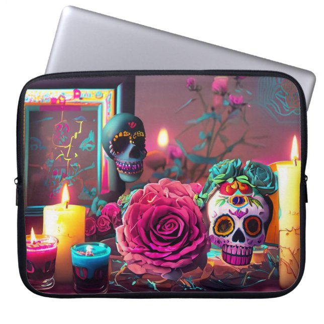 Funda Para Portátil Sugar Skull Portátil Bag (Frente)