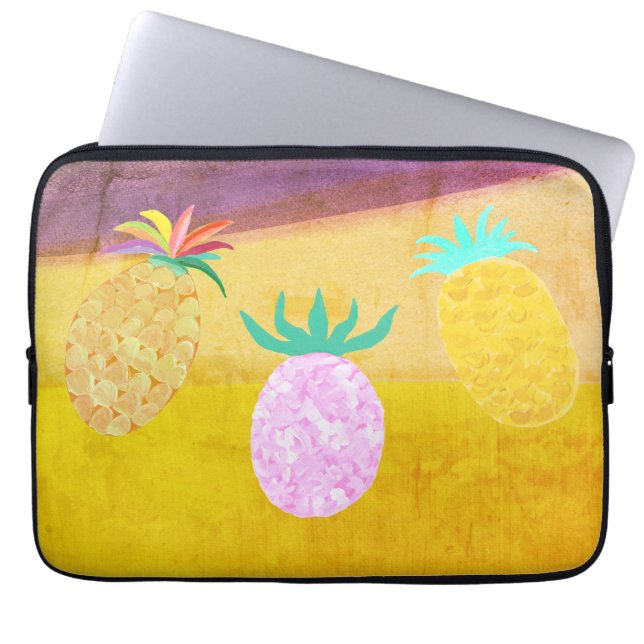 Funda Para Portátil Summer Tiki Pineapple Luau (Frente)