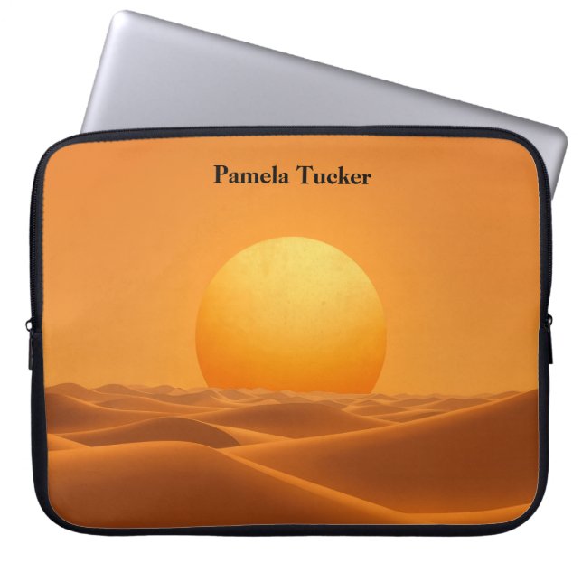 Funda Para Portátil Sun Abstract Amber Modern Minimalist (Frente)
