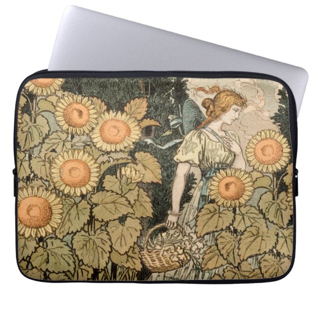 Funda Para Portátil Sunflower Art Nouveau Garden Grasset Mujer (Frente)