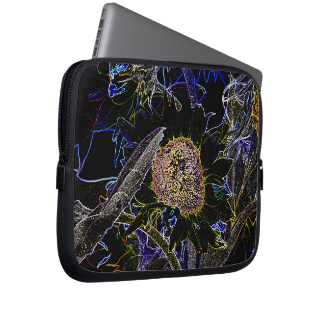 FUNDA PARA PORTÁTIL SUNFLOWERS (Anverso derecho)