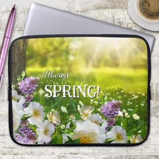 Funda Para Portátil Sunny Meadow con las flores mangas de la laptop Sp
