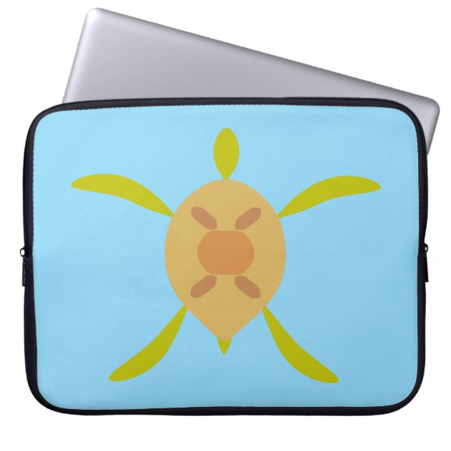 Funda Para Portátil Sunny Sea Turtle Electronics Bag (Frente)