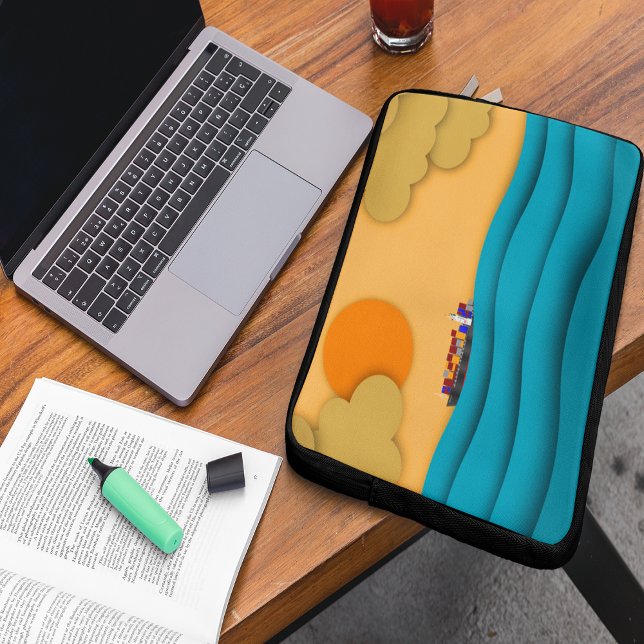 Funda Para Portátil Sunrise Ocean Ship Sun Sunset (Sunrise Ocean Ship Sun Sunset Laptop Sleeve-10 inch)