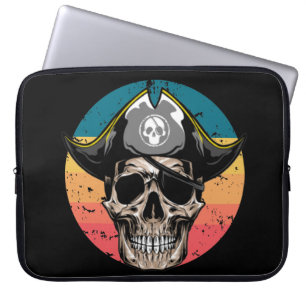 Funda Para Portátil Sunset Black Jolly Roger Skull Laptop Sleeve