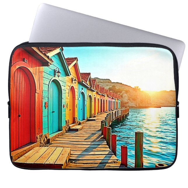 Funda Para Portátil Sunset Bliss: Hues costeros (Frente)