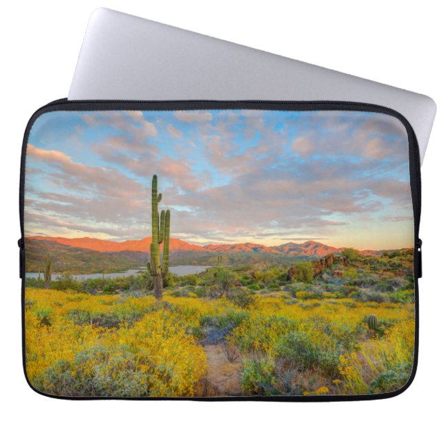 Funda Para Portátil Sunset en el paisaje del desierto (Frente)