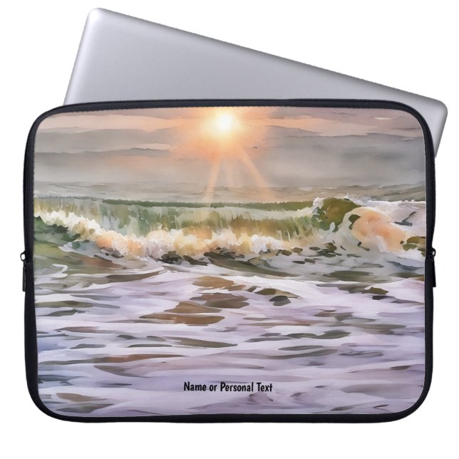 Funda Para Portátil Sunset Ocean Beach Personal Laptop Cover (Frente)