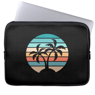 Funda Para Portátil Sunset retro vintage y palmeras