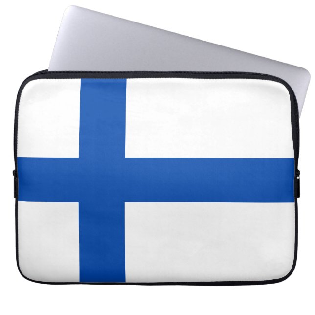 Funda Para Portátil Suomen Lippu - la bandera de Finlandia (Frente)