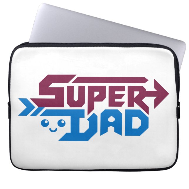 Funda Para Portátil Super Dad Gamer Gift – Cute Retro (Frente)