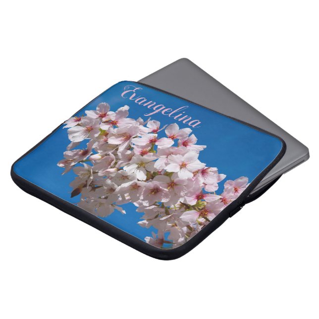 Funda Para Portátil Super Spring Cherry Blossoms Sakura Nombre persona (Superior anverso)