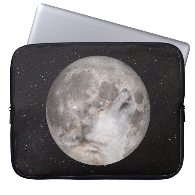 Funda Para Portátil Super Wolf Moon (Frente)