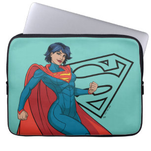 Funda Para Portátil Supergirl abusando de un traje azul
