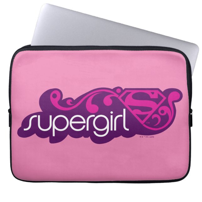 Funda Para Portátil Supergirl Groovy Name y S-Shield (Frente)