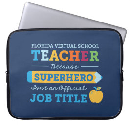 Funda Para Portátil Superhéroe de maestro de Florida Virtual School