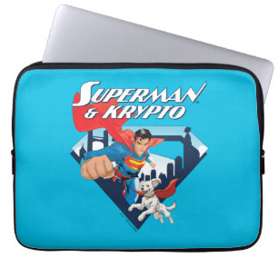 Funda Para Portátil Superman y Krypto Soar