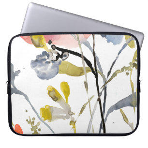 Funda Para Portátil Superposición de las flores - Flores pasteles colo