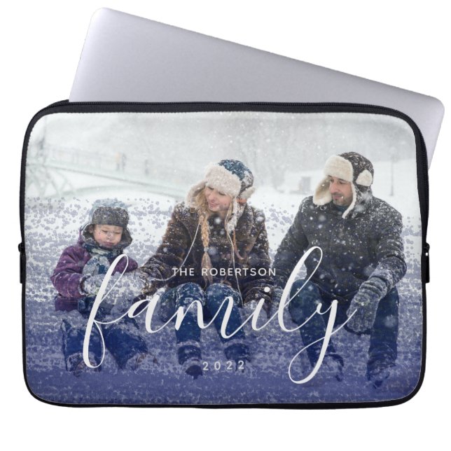 Funda Para Portátil Superposición de resumen de fotografía familiar de (Frente)