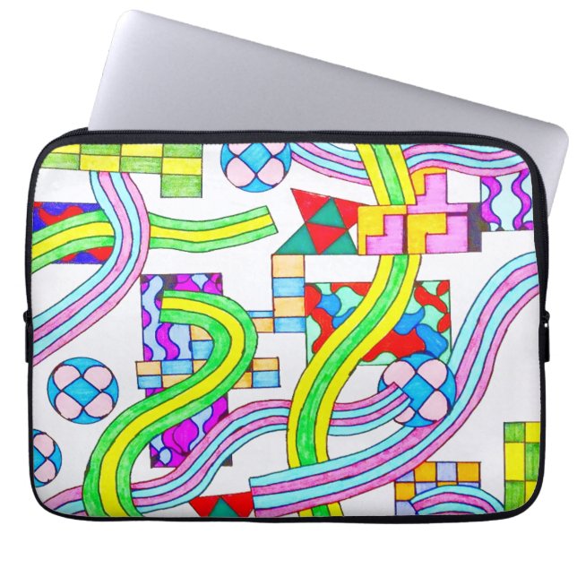 Funda Para Portátil Superpuestas con Curvas (Frente)