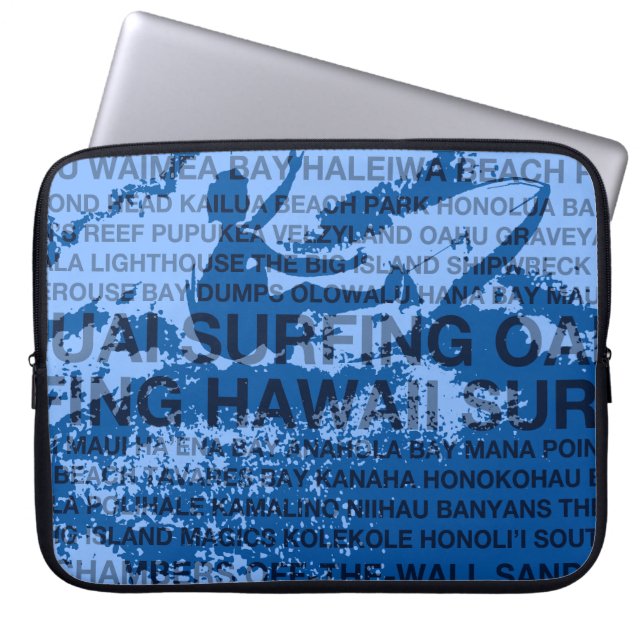 Funda Para Portátil Surfing Hawaii Cutback Hawaii Wetsuit Laptop Bag (Frente)