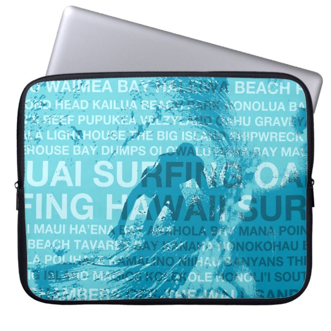 Funda Para Portátil Surfing Hawaii GreenRoom Hawaiian WetsuitLaptopBag (Frente)
