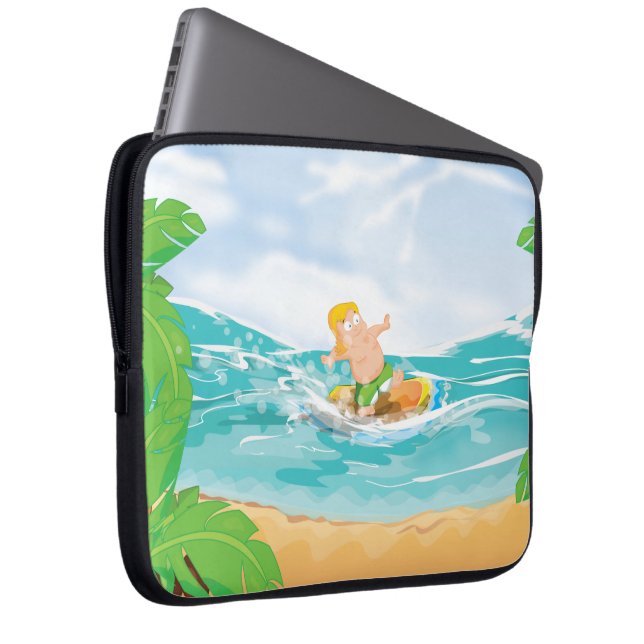 Funda Para Portátil Surfista (Anverso derecho)