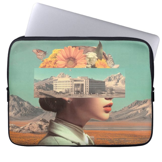 Funda Para Portátil Surreal Portrait with Architectural Landscape (Frente)