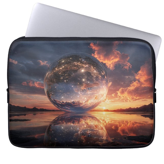 Funda Para Portátil Surreal Reflective Sphere Containing Stars (Frente)