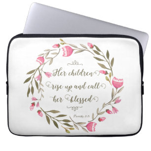 Funda Para Portátil Sus hijos se levantan y la bendicen