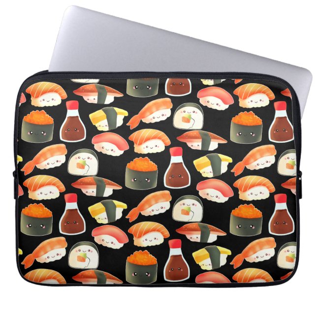Funda Para Portátil Sushi japonés suave (Frente)