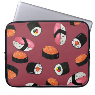 Funda Para Portátil Sushi Onigiri Rolls: Ilustracion sin mar