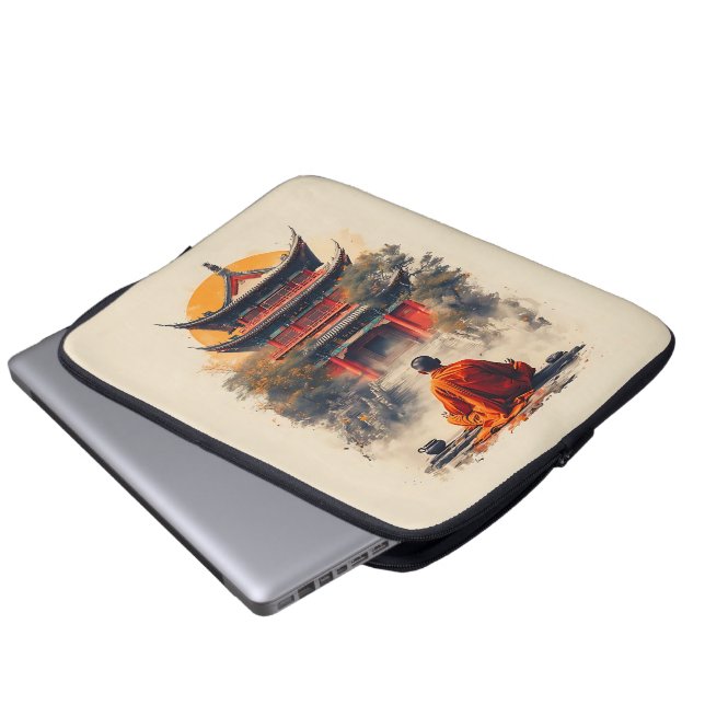 Funda Para Portátil Susurros de la Pagoda (Inferior anverso)