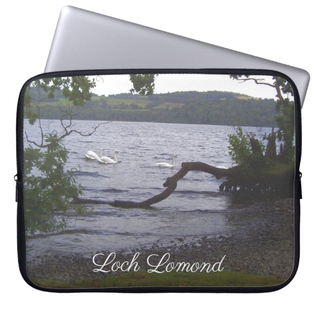 Funda Para Portátil Swans en Loch Lomond (Frente)