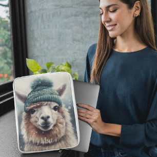 Funda Para Portátil Sweet Winter Alpaca, personalizado