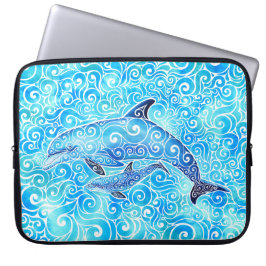 Funda Para Portátil Swirly Dolphin