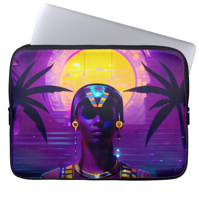 Funda Para Portátil Synthwave Pharaoh (Frente)