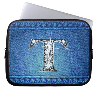 Funda Para Portátil T "Diamante" Denim Stitching Electronics Bag