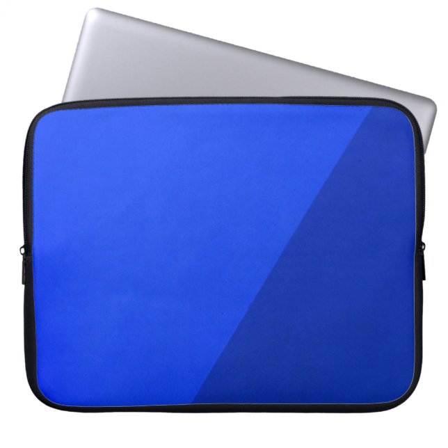 Funda Para Portátil Tabla de madera azul y negra (Frente)