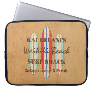 Funda Para Portátil Tablas hawaianas del Hawaiian del monograma del