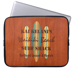 Funda Para Portátil Tablas hawaianas del Hawaiian del monograma del