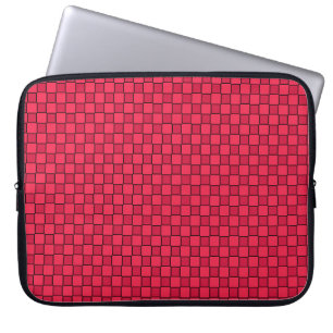 Funda Para Portátil Tablero de ajedrez rojo negro
