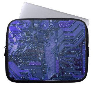 Funda Para Portátil Tablero de Circuito Cibernético Azul Arte Electrón