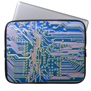 Funda Para Portátil Tablero de circuitos, ordenador, azul, condensador