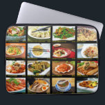 Funda Para Portátil Tablero del menú de fotos del restaurante de comid<br><div class="desc">Hay una posibilidad de que esta manga portátil te haga pasar hambre. Esto se debe a que está hecho para parecer una pizarra de menú de fotos en un restaurante chino de comida para llevar con fotos de comida china en un fondo negro con el nombre de cada plato y...</div>